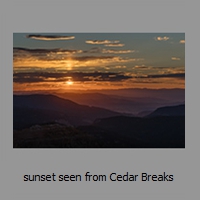 sunset seen from Cedar Breaks